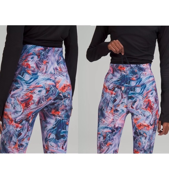 LULULEMON Base Pace High-Rise Running Tights Leggings Atmospheric Purple Multi - Picture 3 of 11